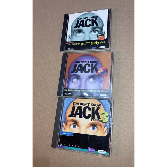 You Don't Know Jack Trivia Games Vol 1, 2 & 3. Windows 3.1 95 & 98 Mac OS 7.1 + - Picture 1 of 12
